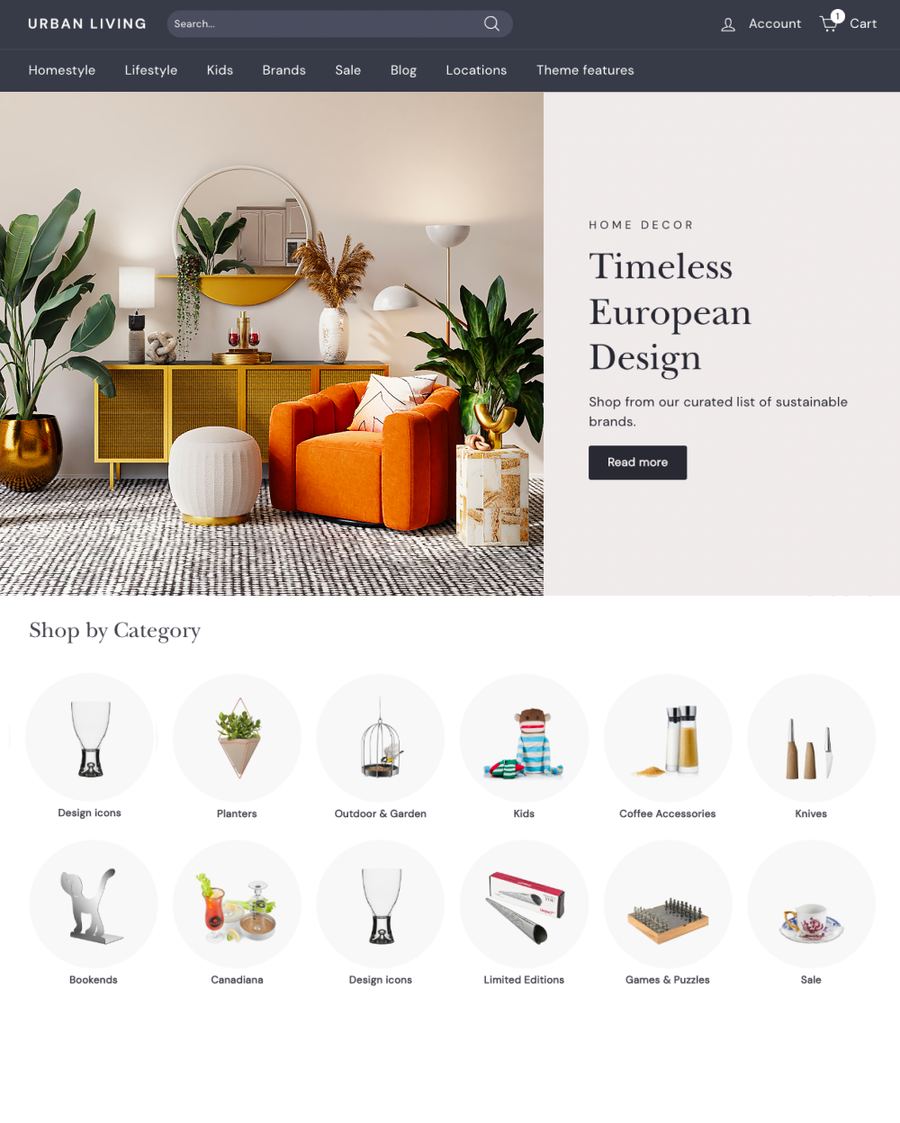 Grote outdoor-productcatalogus in het Expanse Shopify theme