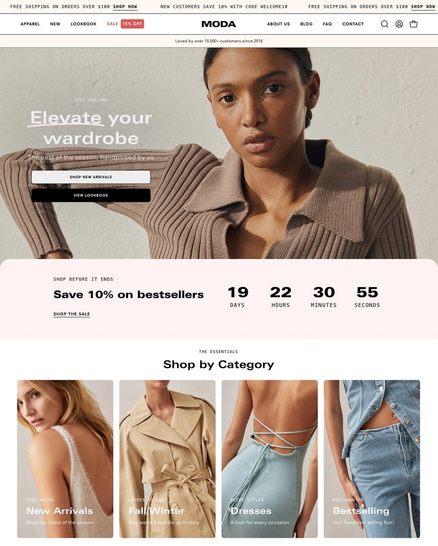 Lifestyle-webshop in het Palo Alto Shopify theme